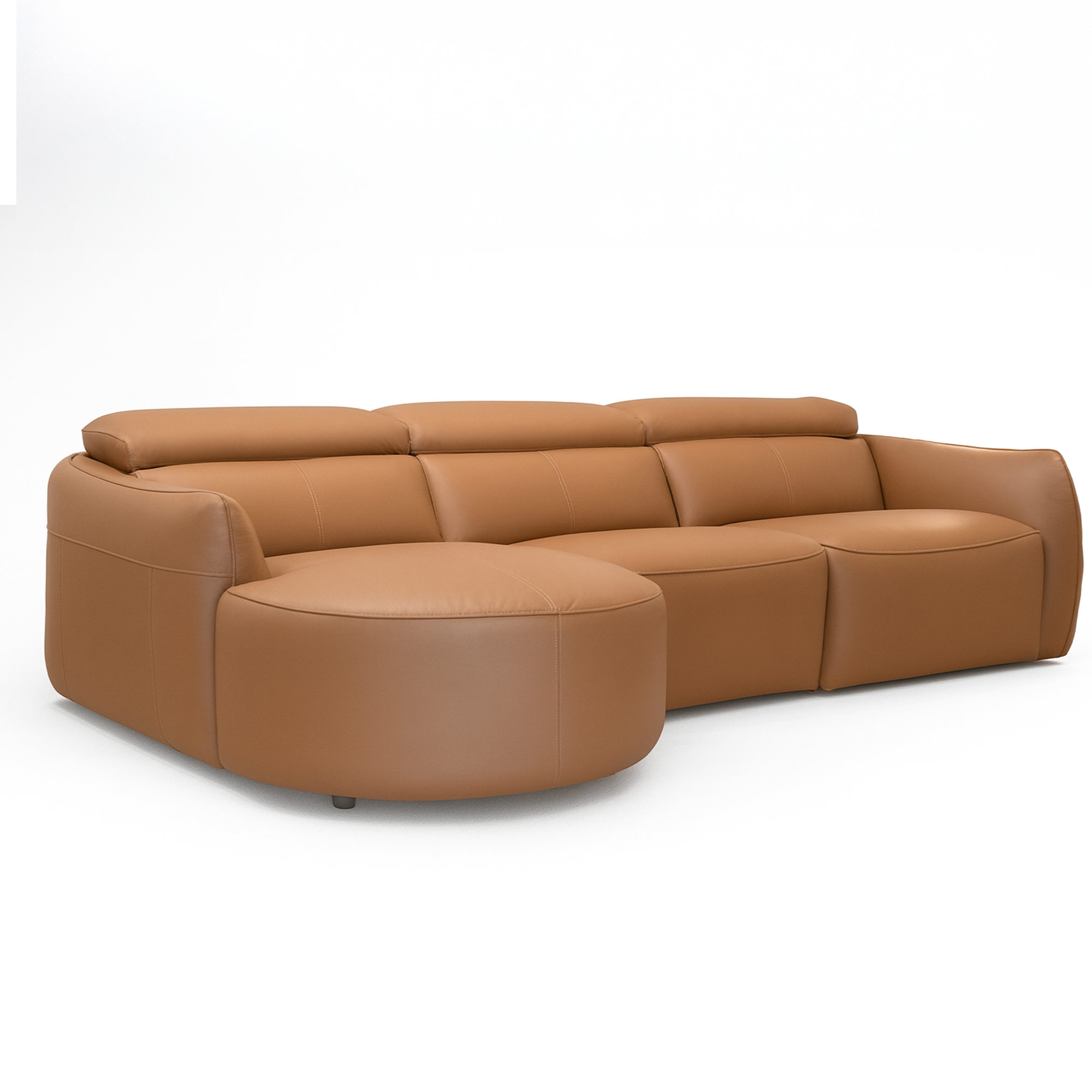 家具 z794 z804 ARZI PECAN BROWN LEATHER POWER RECLINING SECTIONAL - Mobler