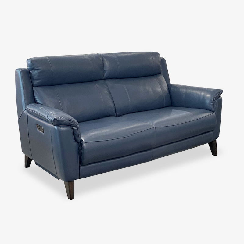 Grey leather loveseats available for seat at Mobler Furniture in Edmonton, AB