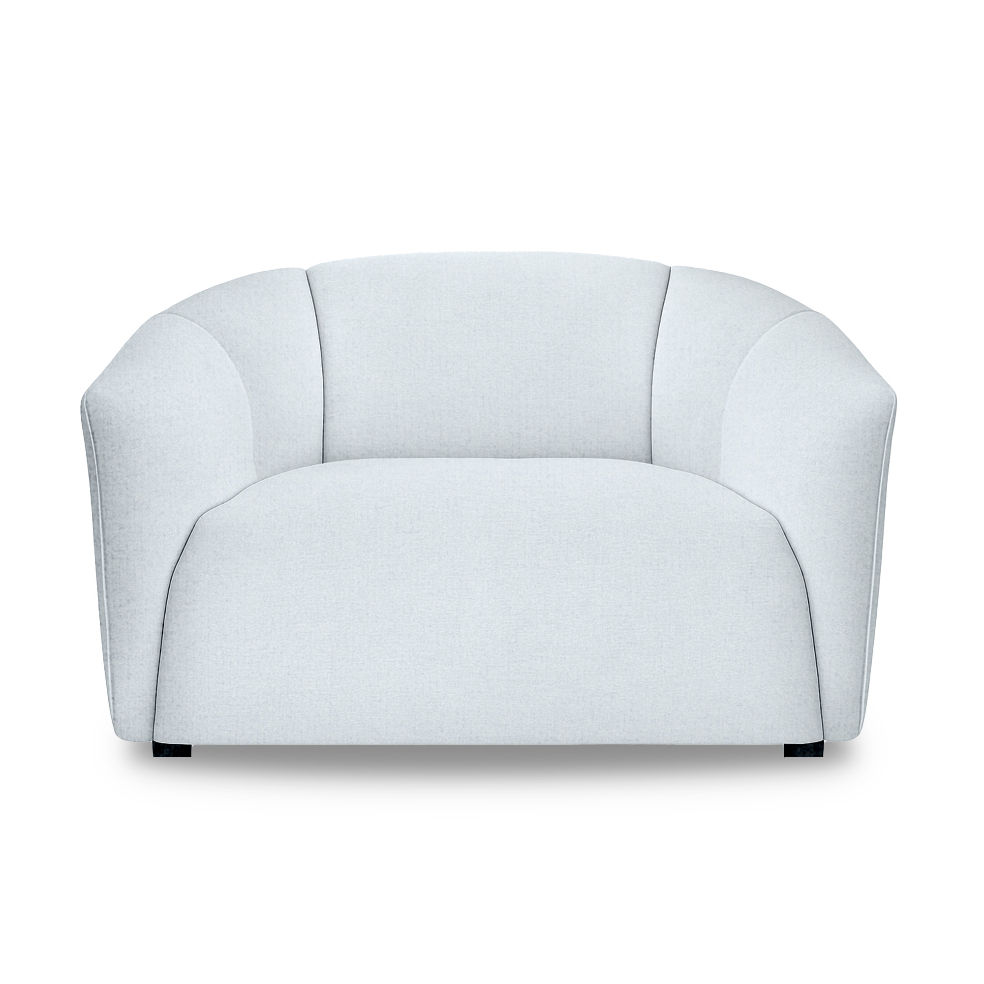 Light grey modern armchair available at Mobler Furniture in Edmonton